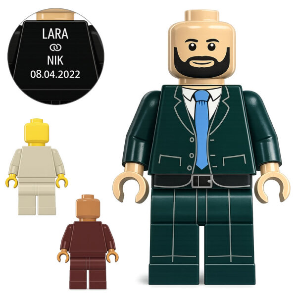 Custom Minifigur Br&auml;utigam Gerrit, konfigurierbar,...