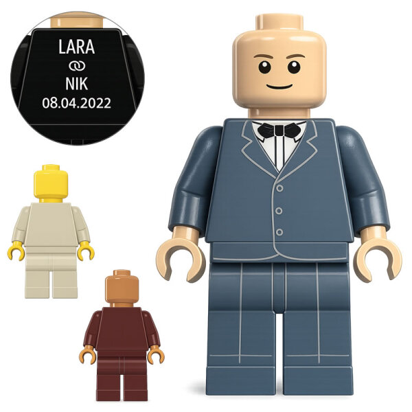 Custom Minifigur Br&auml;utigam Gilbert, konfigurierbar,...