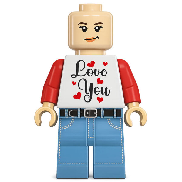 Custom Minifigur Liebesbotschaften, konfigurierbar, personalisierbar