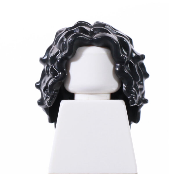 Haare, weiblich, lang, wild gelockt, schwarz