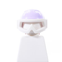 Haare, dunkelrot, mit Sporthelm, lavendel