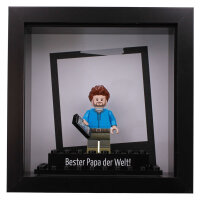 Mini-Objektrahmen mit LEGO-Platte 4x10 Noppen, schwarz