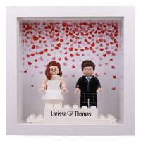 Mini-Objektrahmen mit LEGO-Platte 4x10 Noppen, wei&szlig;