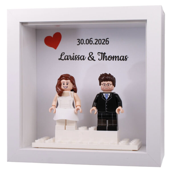 Mini-Objektrahmen Hochzeit, personalisierter Hintergund...