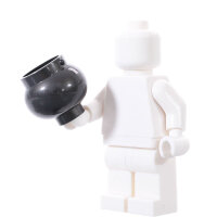 LEGO Topf, dunkelgrau glänzend