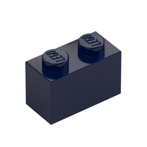 LEGO Stein 1x2, Earth Blue | Dark Blue | dunkelblau