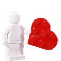 LEGO Platte Herz, 3x3, rot
