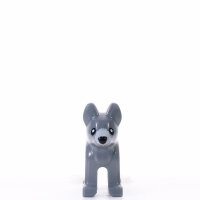 LEGO Hund Schäferhund, Welpe, dunkelgrau