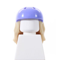 Haare, lang, aschblond mit Sporthelm, lavendel