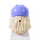 Haare, lang, aschblond mit Sporthelm, lavendel
