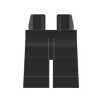 LEGO Beine plain, schwarz