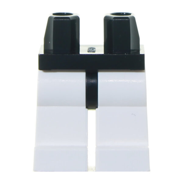 LEGO Beine plain, weiß - Hüfte, schwarze