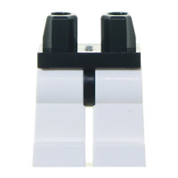 LEGO Beine plain, wei&szlig; - H&uuml;fte, schwarze