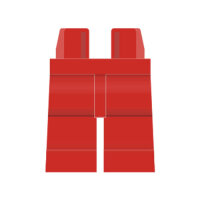LEGO Beine plain, rot