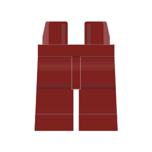 LEGO Beine plain, dunkelrot