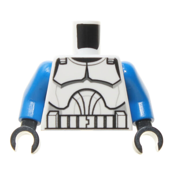 Clone Trooper Torso, weiß, blaue Arme, P1