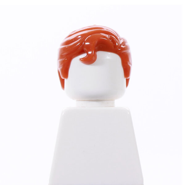 Haare, kurz mit Locke, kupferrot