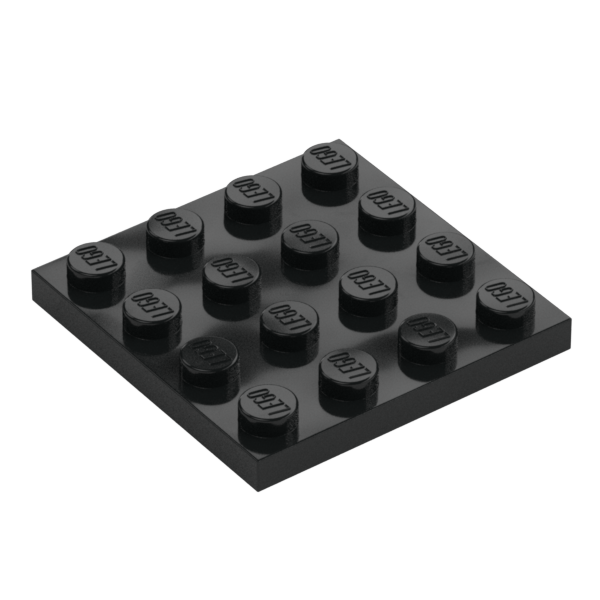 LEGO Platte 4x4, schwarz