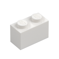 LEGO Stein 1x2, White | White | weiß
