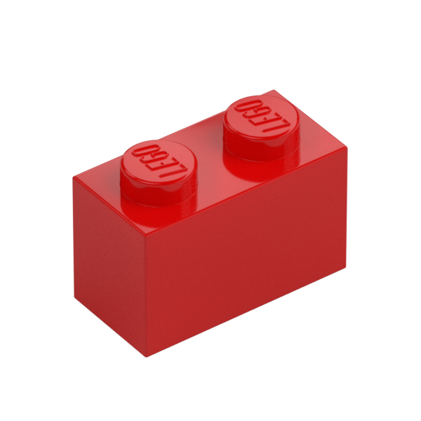 LEGO Stein 1x2, Bright Red | Red | rot