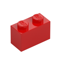 LEGO Stein 1x2, Bright Red | Red | rot