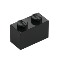 LEGO Stein 1x2, Black | Black | schwarz