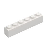 LEGO Stein 1x6, White | White | weiß