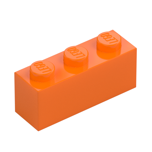 LEGO Stein 1x3, Bright Orange | Orange | orange