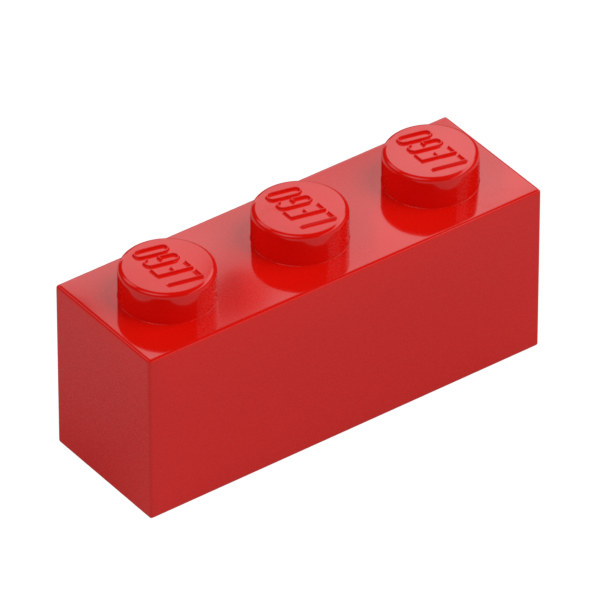 LEGO Stein 1x3, Bright Red | Red | rot