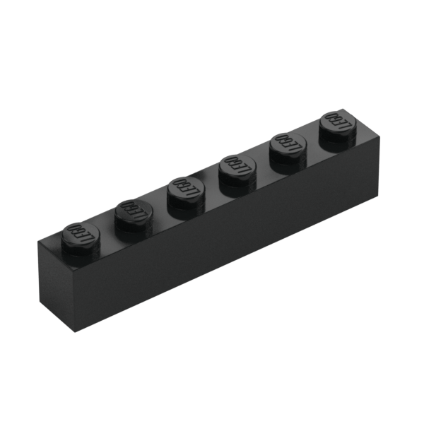 LEGO Stein 1x6, Black | Black | schwarz