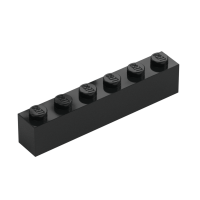 LEGO Stein 1x6, Black | Black | schwarz