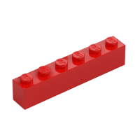LEGO Stein 1x6, Bright Red | Red | rot