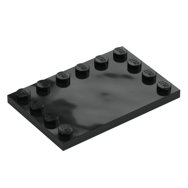 LEGO Fliese 4x6 mit Noppen, schwarz