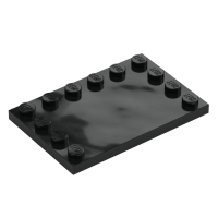 LEGO Fliese 4x6 mit Noppen, schwarz