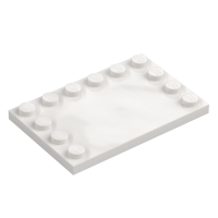LEGO Fliese 4x6 mit Noppen, weiß