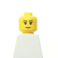 LEGO Kopf, gelb, weibl., Lippenstift