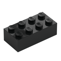 LEGO Stein 2x4, Black | Black | schwarz