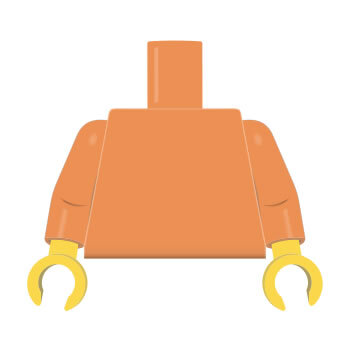 Torso & Arme plain orange, gelbe Hände