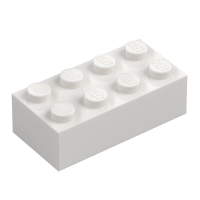 LEGO Stein 2x4, White | White | wei&szlig;