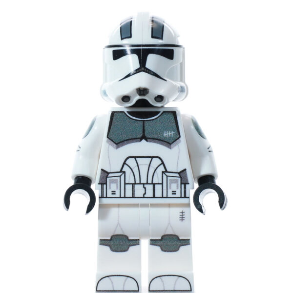 Custom Minifigur - Clone Trooper Heavy, realistic Helmet