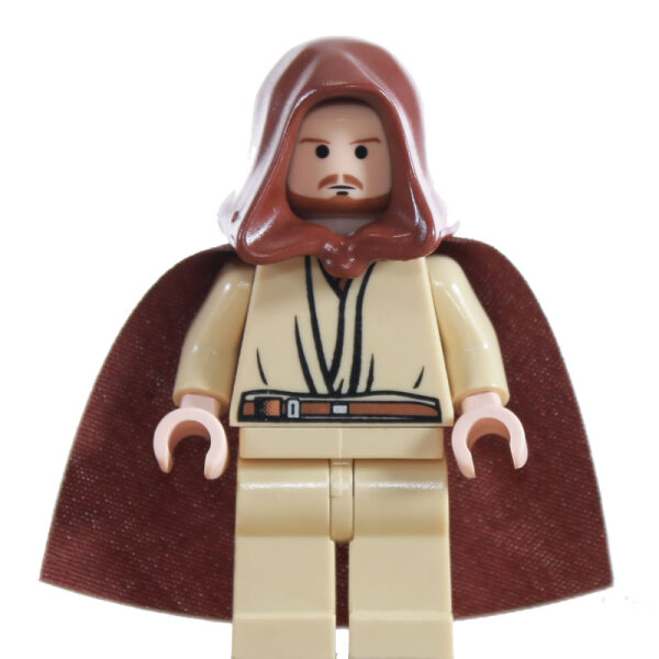 LEGO Star Wars Minifigur - Qui-Gon Jinn, brauner Bart (2007)