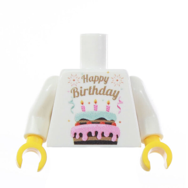Custom Torso, Geburtstag Happy Birthday mit Torte