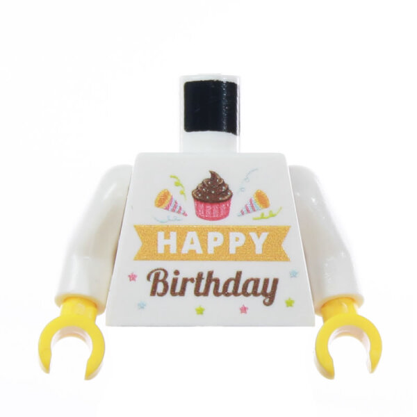 Custom Torso, Geburtstag Happy Birthday mit Muffin