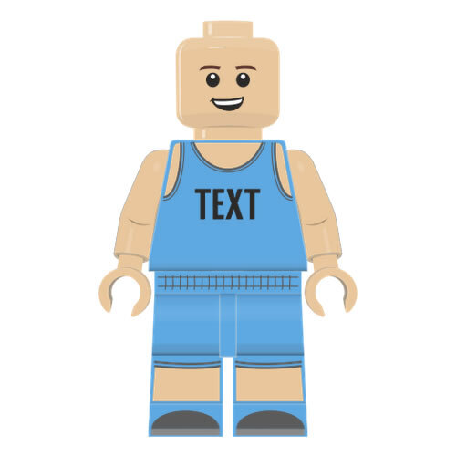 Custom Minifigur Sportler mit Trikot, personalisiert aus LEGO Teilen