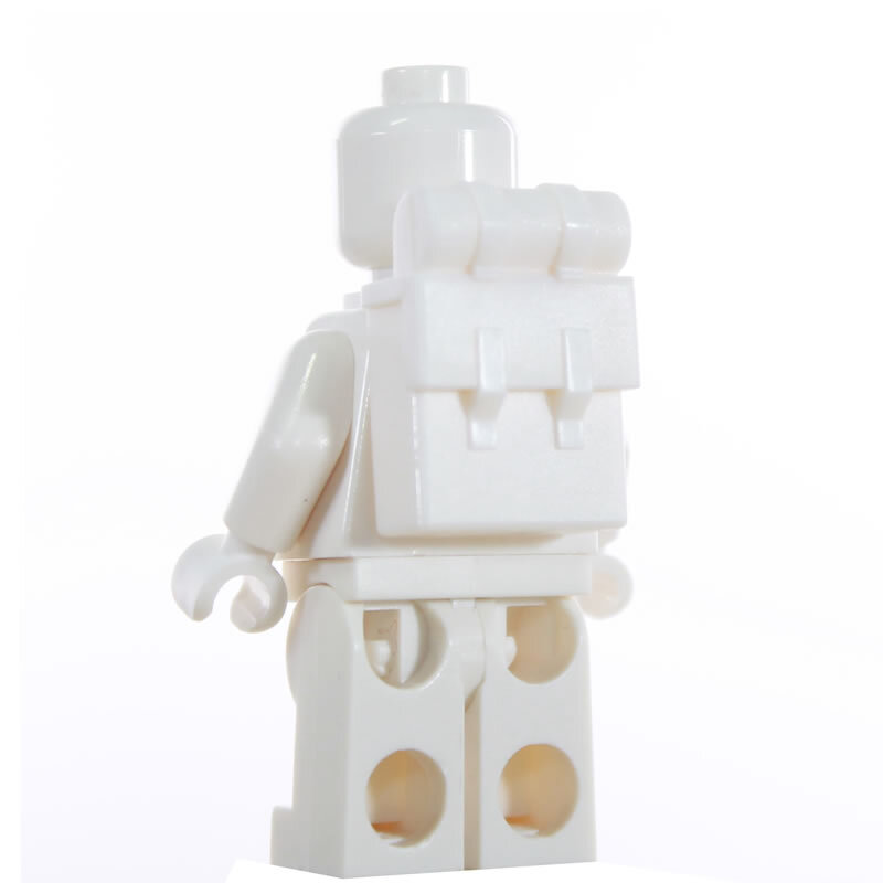 49 # Lego Figur Zubehör Rucksack Weiss 