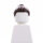 Haare, weiblich, Pferdeschwanz, lang mit Haarband, dunkelbraun