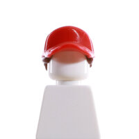 Haare, hellbraun, Pferdeschwanz mit Cap, rot
