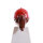 Haare, hellbraun, Pferdeschwanz mit Cap, rot