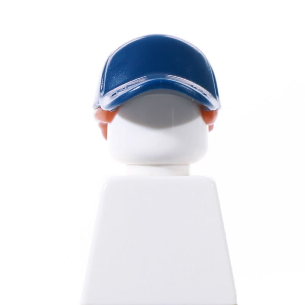 Haare, kupferrot, Pferdeschwanz mit Cap, dunkelblau