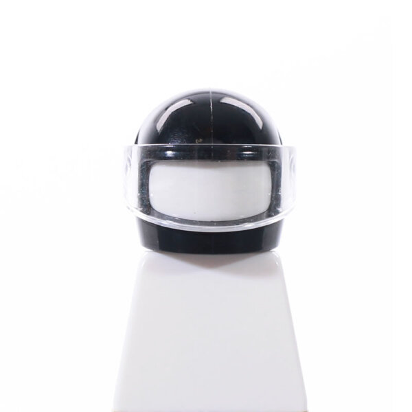 LEGO Motorradhelm mit Visir, transparent / schwarz